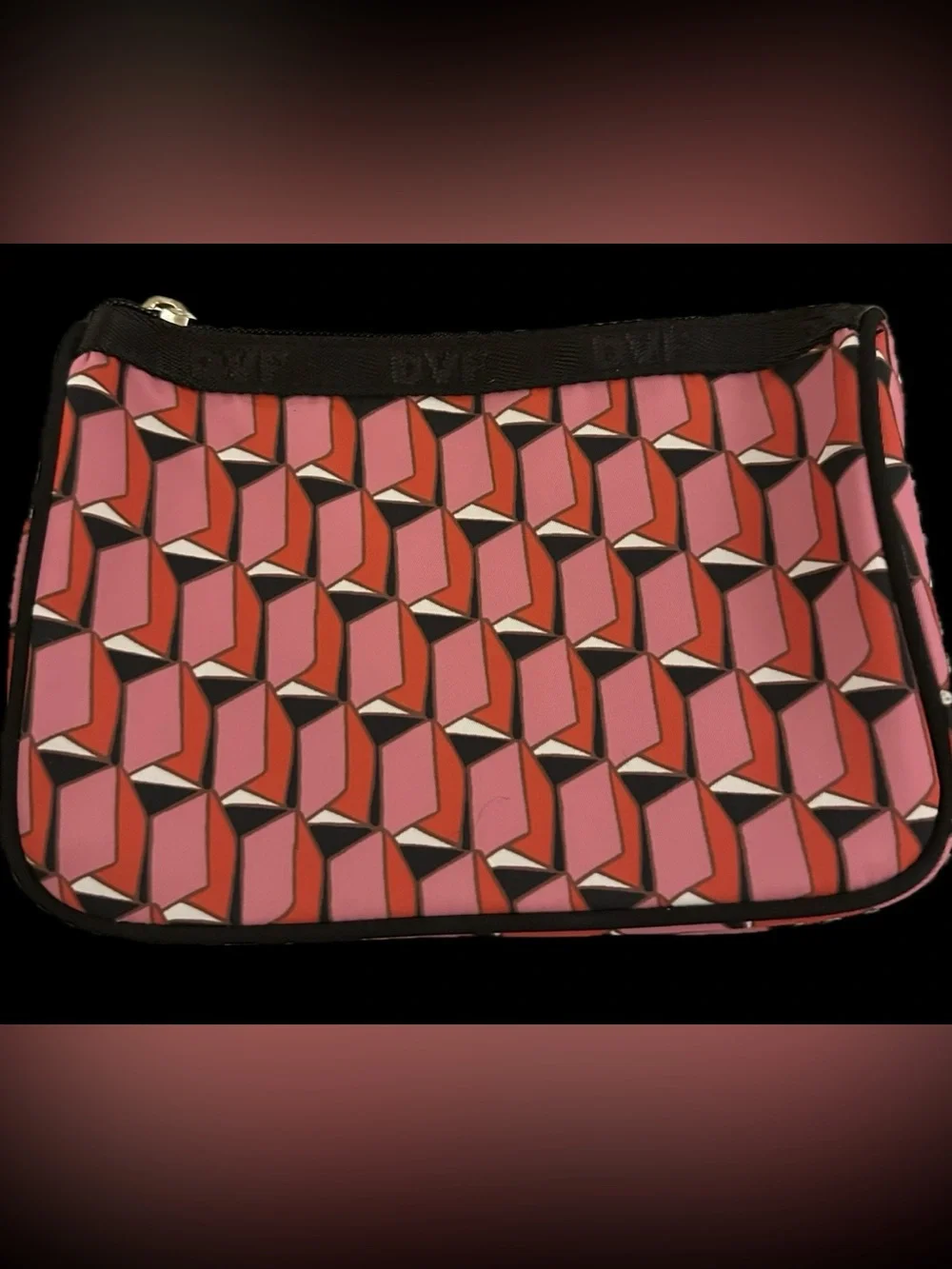 Diane von Furstenberg x Target Bag Pink Modern Geometric Limited Ed Retired HTF